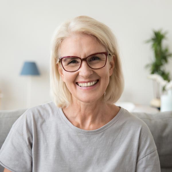 senior woman smiling